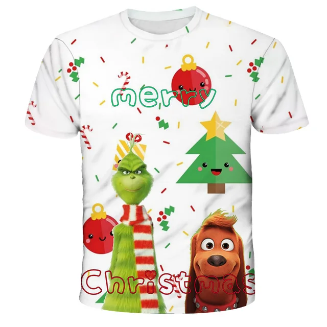 Summer Grinch Anime T Shirts Children 