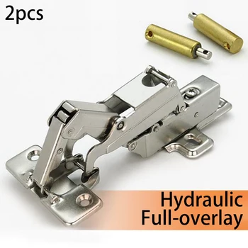 

2pcs Kitchen Hydraulic Slow Shut Clip-On Plate Soft Close Cabinet Door Hinges UK