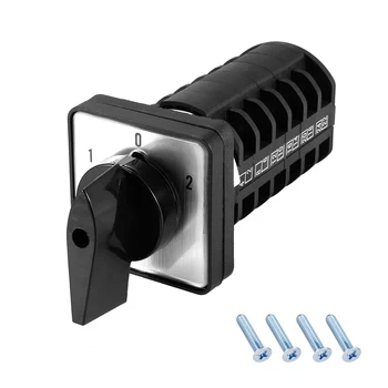 

uxcell Changeover Switch 3 Position Rotary Selector Cam Switch Panel Mount 24 Terminals Latching Ui 500V Ith 10A