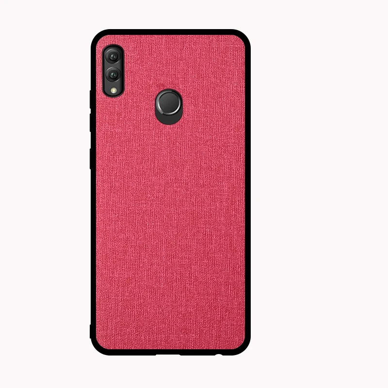 Для huawei Honor View 20 чехол Модный тканевый Задний защитный чехол для mate 20 Lite Honor 8S TPU+ PC тканевый кожаный чехол(E1007 - Цвет: Красный