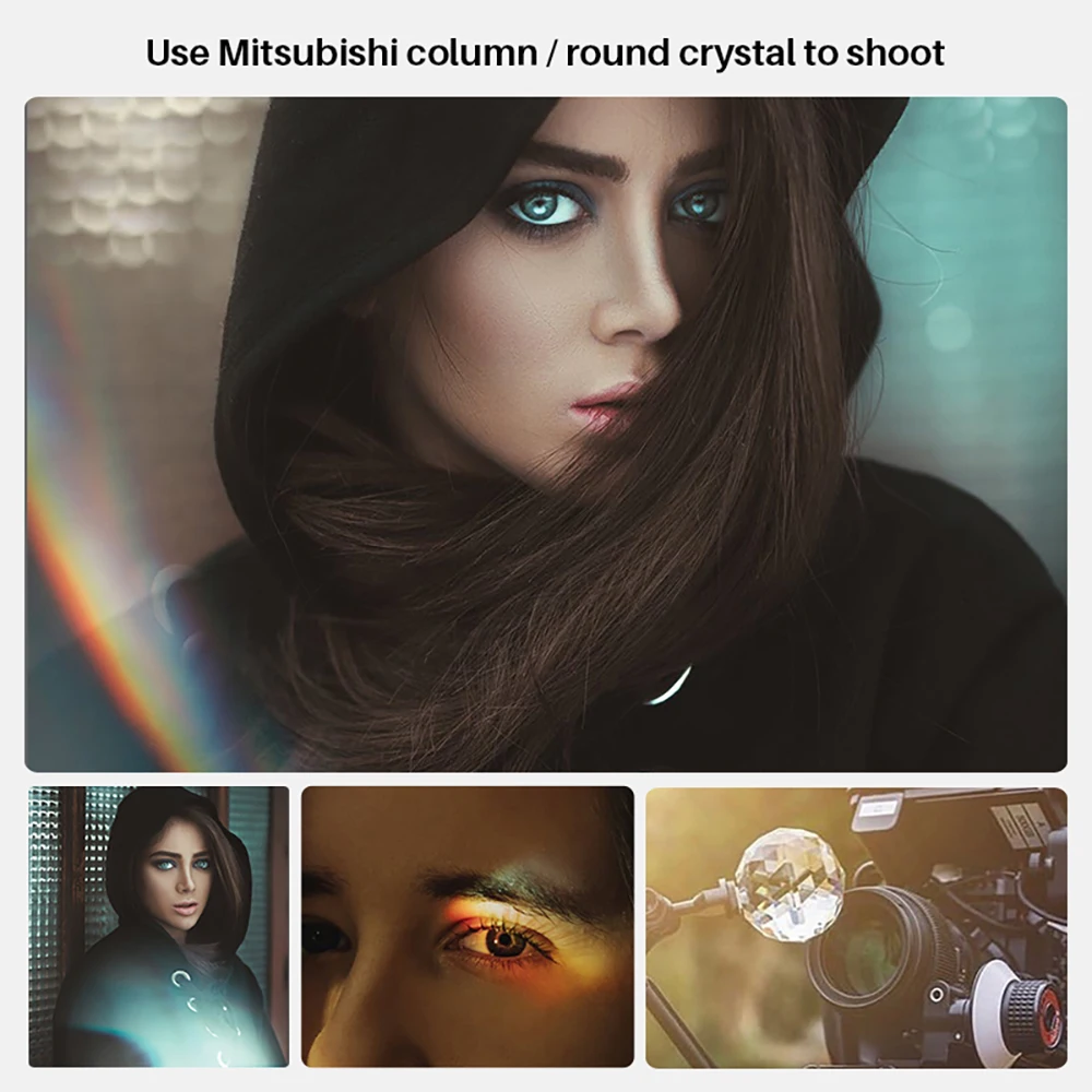 Фотостудия Crystal призменный свет Filter Photo Lens Ball W/ 1/4 ''Screw Beam Split линза калейдоскопа