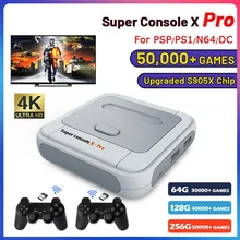 

WiFi Super Console X PRO Retro Game Console with 50000+ Games Dual System 4K HD TV Video Gaming Consoles for PS1/N64/DC 64G 256G