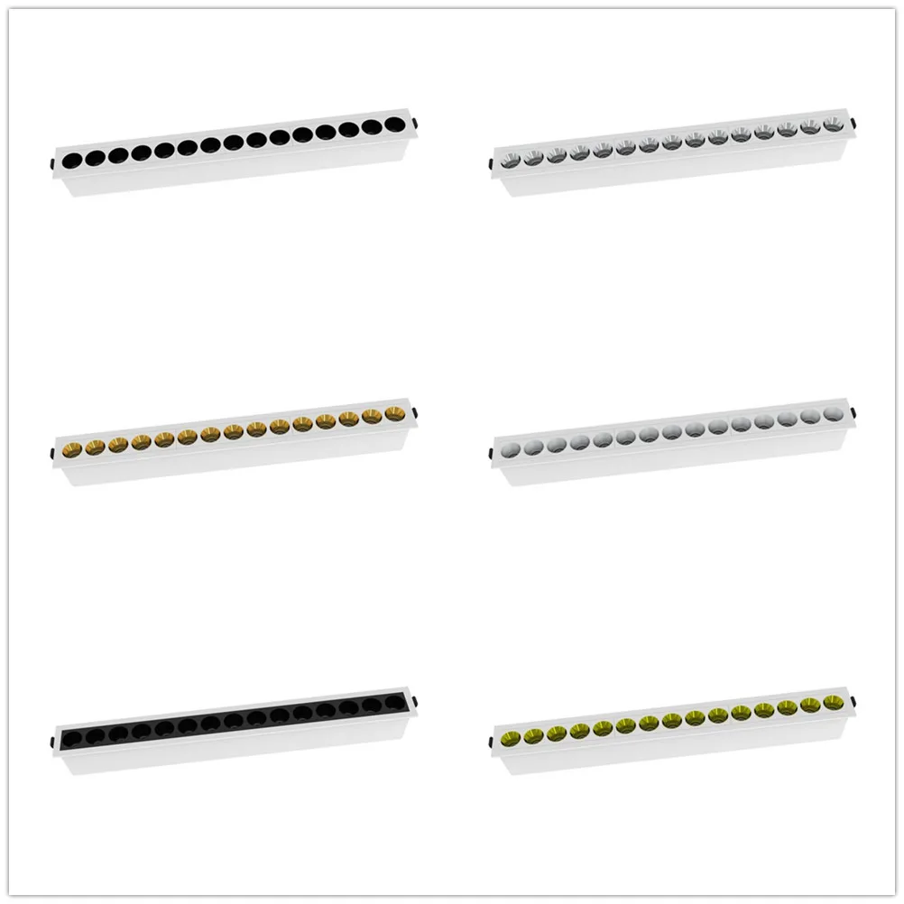 디밍이 가능한 LED 통 스포트 라이트 라인 라이트 3W 6W 12W 15W 30W 45W 바 크리 에이 티브 선형 긴 스트립 거실 복도 Recessed