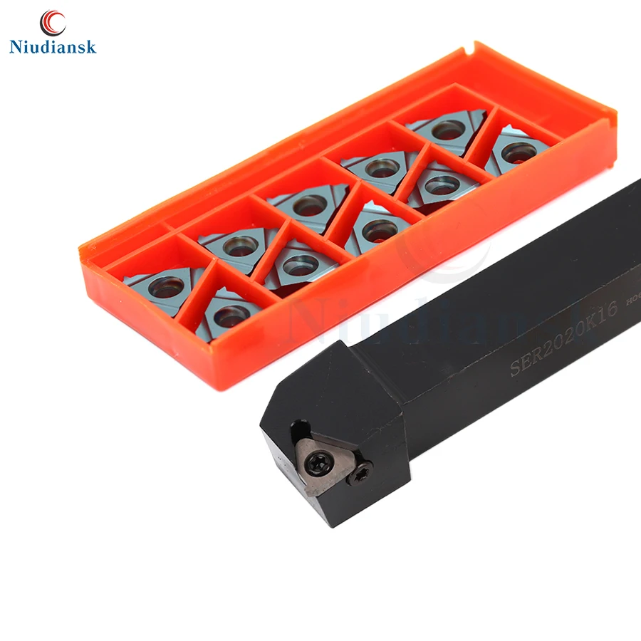 

1pc SER1212 SER1616H SER2020K16 SER2525M16 External Threaded Turning Tool Holder 10pcs 16ER 0.5 1.0 1.5 3.0 ISO Carbide Inserts