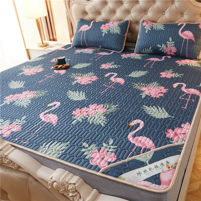 Летний коврик для сна крутая латексная подстилка кровати мультяшный фламинго