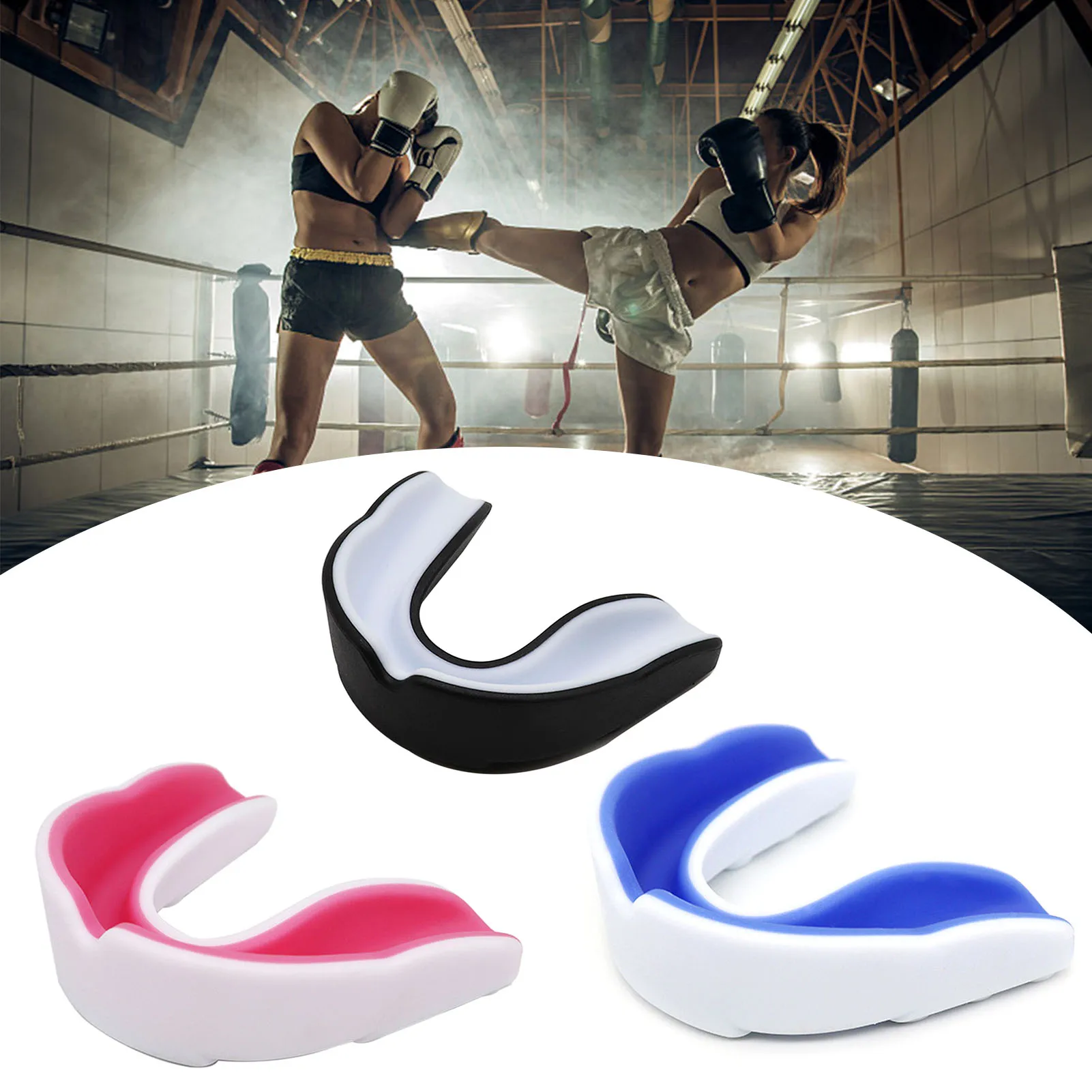 3pcs Sports Mouth Guards EVA Mouthpiece Teeth Braces Fits for 6 15 Year