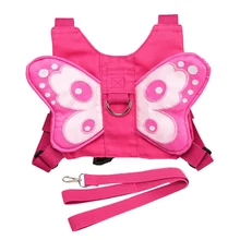 Детская не теряющаяся шлейка с поводком на ремне с крыльями-бабочками для прогулок для От 1 до 3 лет мальчиков и девочек