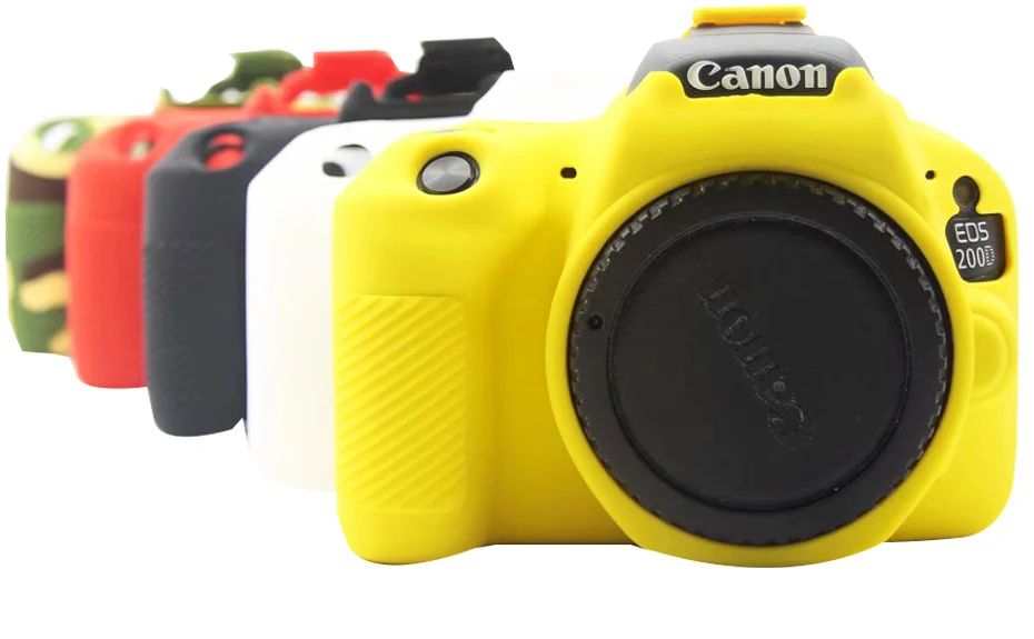 FOTOFLY сумки для камеры Canon EOS 200Dii Мягкий силиконовый чехол цвет резиновый чехол сумка для Canon EOS 200D II 2 защитные аксессуары