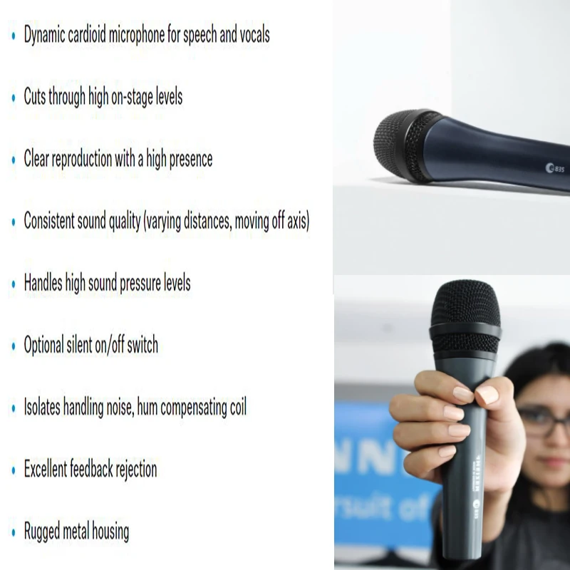 e835 microfone condensador wired dynamic cardioid professional vocal microphone e835 mic vocal singing for vintage home KTV