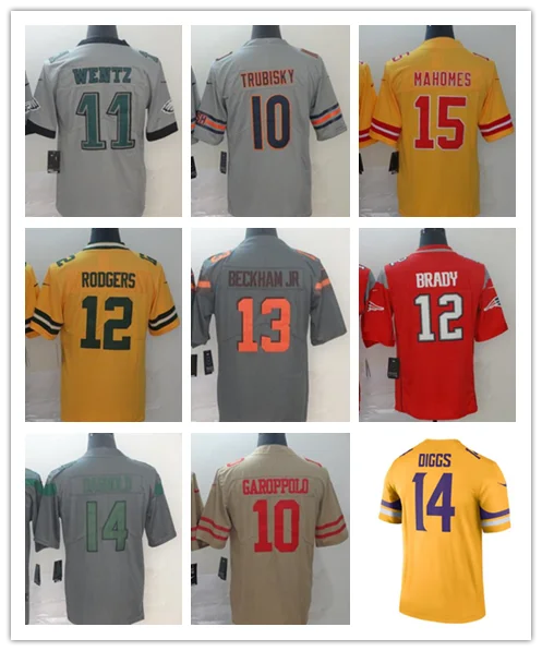 Мужские трикотажные изделия Carson Wentz patrick mahomes Aaron Rodgers Stefon Diggs Trubisky dan marino jimmy garoppolo hopkins Andrew Luck