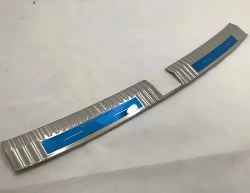 Stainless steel Для Volkswagen VW T-ROC TROC Автомобильная внутренняя отделка заднего бампера накладка из нержавеющей стали Накладка порога пластина багажника педаль 1 шт - Цвет: Stainless steel