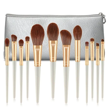 

1 Set 12 Pcs Makeup Brushes Eyeshadow Blending Eyeliner Eyelash Eyebrow Face Brushes For Make Up Portable Face Brush