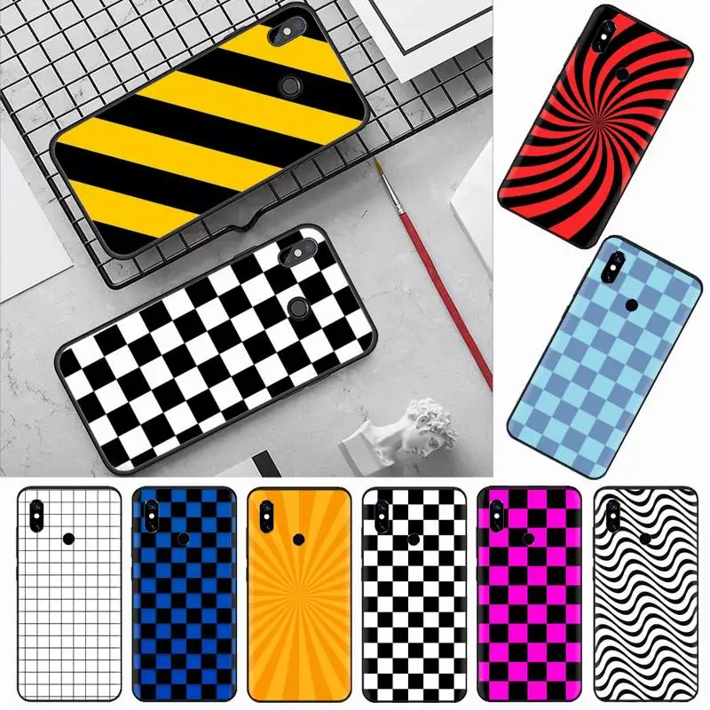 

Checkerboard Checkered fashion Phone Case For Xiaomi Redmi 7 9t a3 9se k20 mi8 max3 lite 9 note 8 9s 10 pro