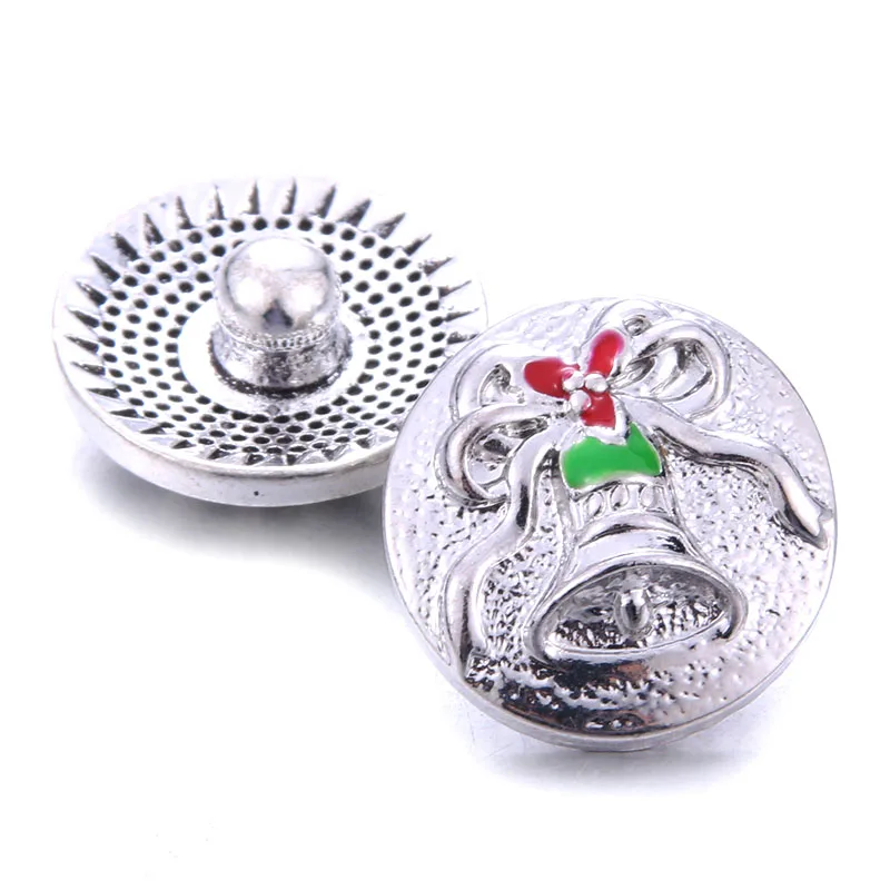 10pcs/lot Wholsale Christmas 18mm Snap Jewelry Mixed Metal Rhinestone Snap Buttons Fit Snap Bracelet Bangles Necklaces