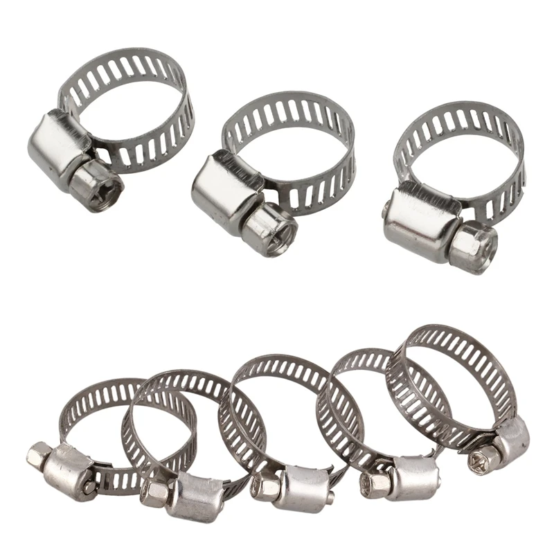 10Pcs 11mm Spring Band Type Fuel Vacuum Hose Silicone Pipe Tube Clamp Clip TE 2X
