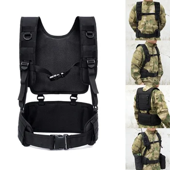 

Adjustable Tactical Padded Battle Belt With Detachable Suspender Straps Airsoft Combat Duty Belt With Pads Accessories