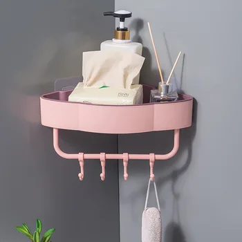 

Traceless Triangle Bathroom Shelves Shower Corner Shelf Shampoo Storage Rack Bathroom Basket Holder Organizer Shower Shel