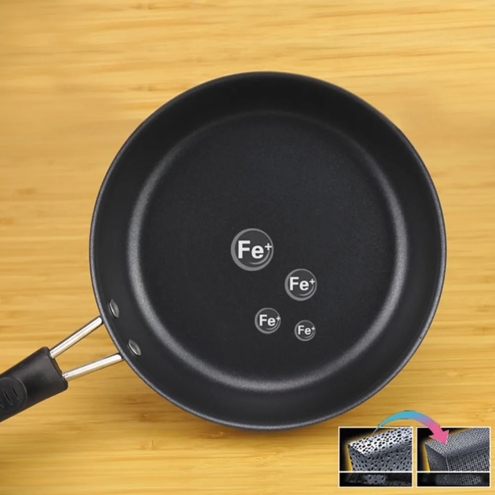 Mini Non-Stick Pan Flat Wok Steak Frying Pan Wok Pancake Egg Dumpling Omelette Pan Induction Cooker Universal