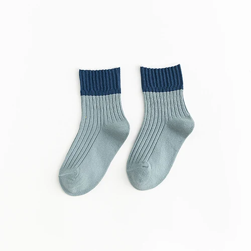 От 1 до 12 лет хлопковые носки для мальчиков и девочек; сезон осень-зима; детские носки для малышей; Разноцветные свободные носки; теплая Модная одежда для детей - Цвет: blue