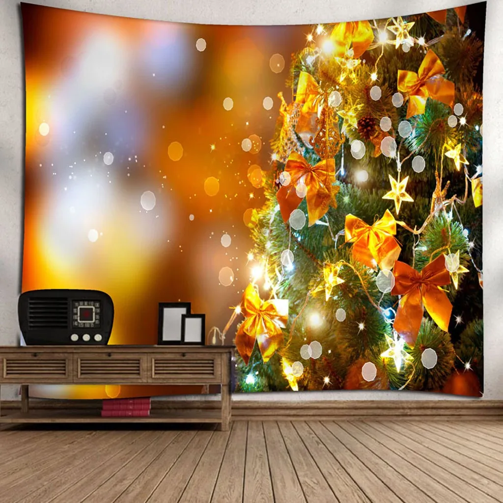 Ouneed гобелены, блестящие рождественские гобелены с деревьями, на стену, фестиваль, пляж, покрытие комнаты, декоративная настенная живопись, Прямая поставка - Цвет: C