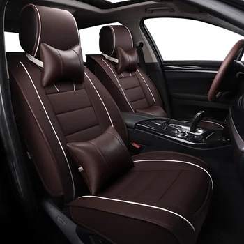 

WLMWL Universal Leather Car seat cover for Ford all models focus fiesta ranger kuga mondeo fusion explorer s-max car styling