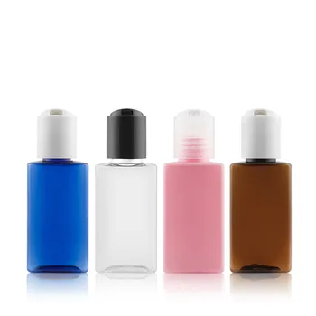 

100pc 50ml Shampoo Plastic Cosmetics PET Bottles With Disc Screw Lids 50cc Cap PET Container , Cosmetic Packaging, Liquid Pot