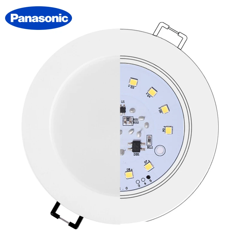 Panasonic LED вниз светильник 3W утопленный Круглый светодиодный потолочный AC 220V 230V 240V