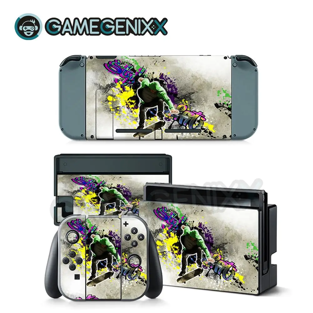 Наклейка на кожу GAMEGENIXX Виниловая наклейка для консоли nintendo Switch Joy-Con Dock-граффити скейтборд