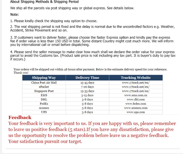 汽配描述详情页末尾