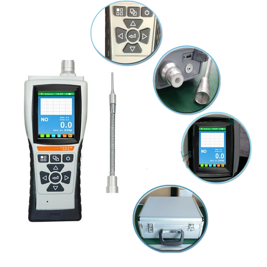 NO 0 1000/2000 ppm Nitric Oxide Portable gas analyzer Toxic Gas leak Tester safety protection