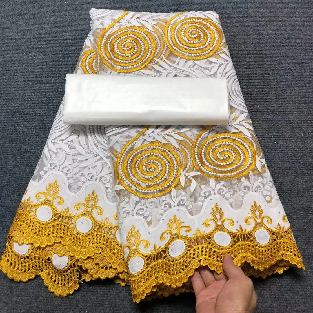 2.5 y lace +2.5 Bazin Brode riche embroidery African fabrics Tulle cord Lace popular Dubai style | Дом и сад