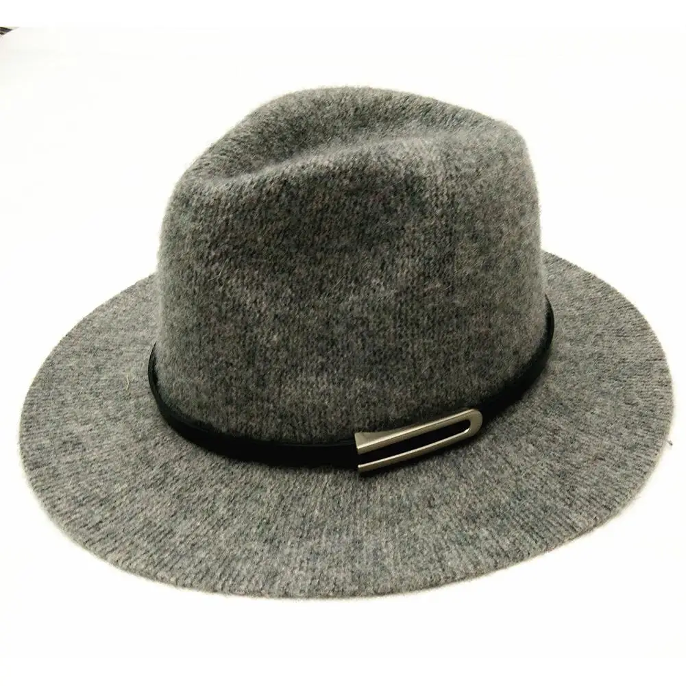 Fashion Elegant Men Women Hat Autumn Winter Fleece Fedora Hat Elegant Fascinator Hats