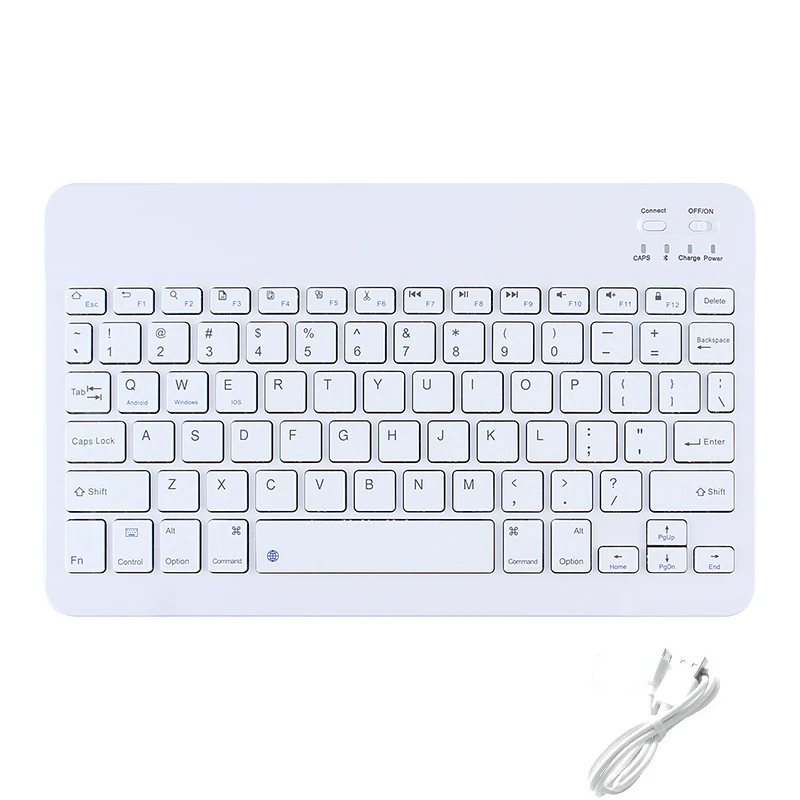 For iPad Keyboard Rechargeable Wireless Bluetooth-compatible Spanish French Korean Keyboard For iOS Android Windows Phone Tablet keyboard on pc Keyboards