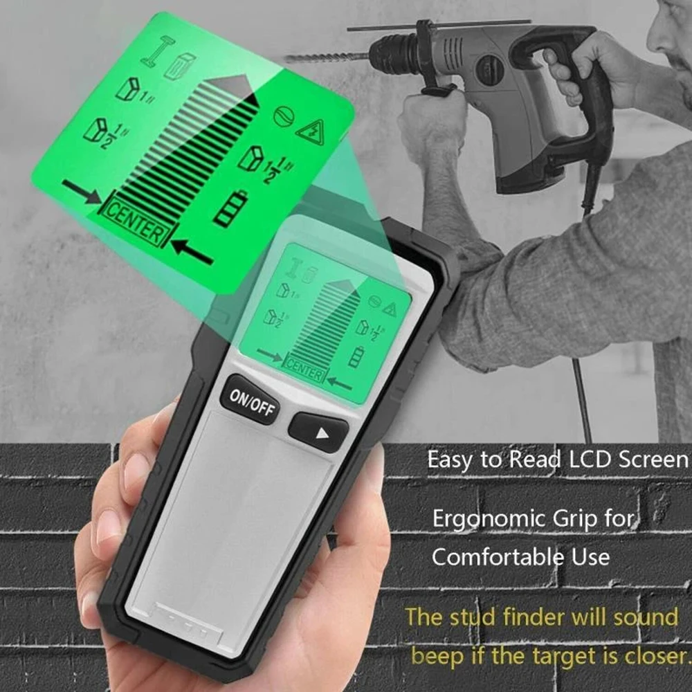 LCD Display Stud Finder Wall Scanner 5 in 1 Electronic Detector Smart Nail Sensor Locator Metal | Инструменты