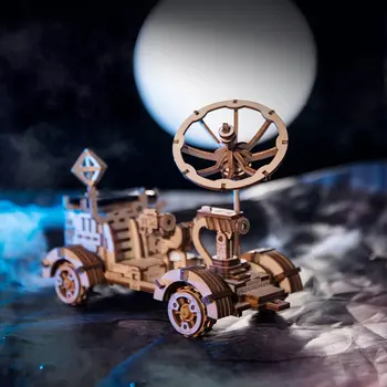 

Solar Toy Science Fiction 3D Three-Dimensional Puzzle Wooden Mars Car Mechanical Model 3D Three-Dimensional Puzzle 4 Types