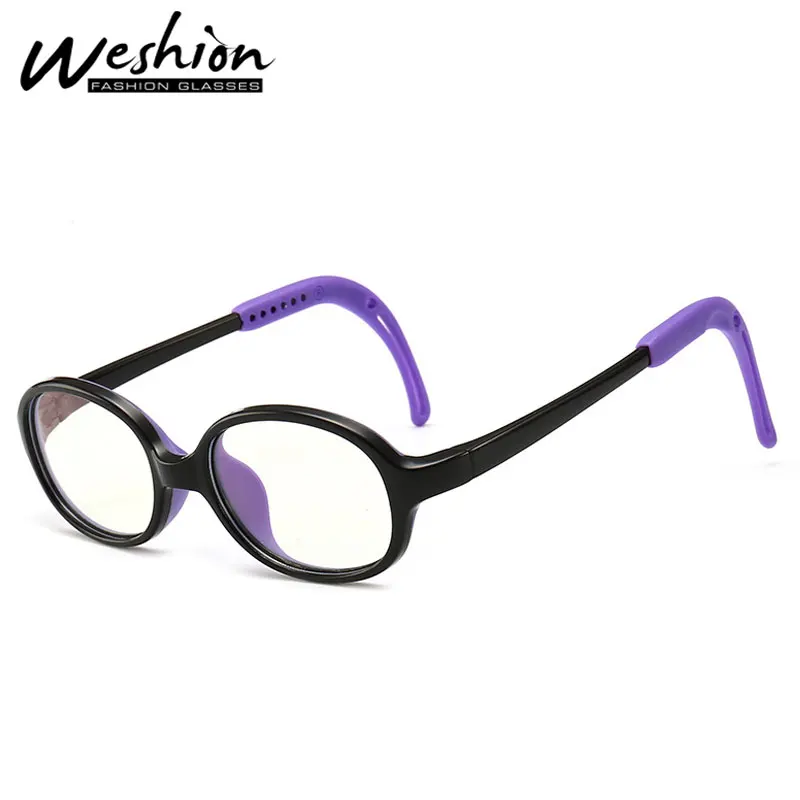 Round Kids Glasses Anti Blue light Frame Optical Flexible Children Computer Blocking Clear TR90 Flexible Eyeglasses Girl Boy UV