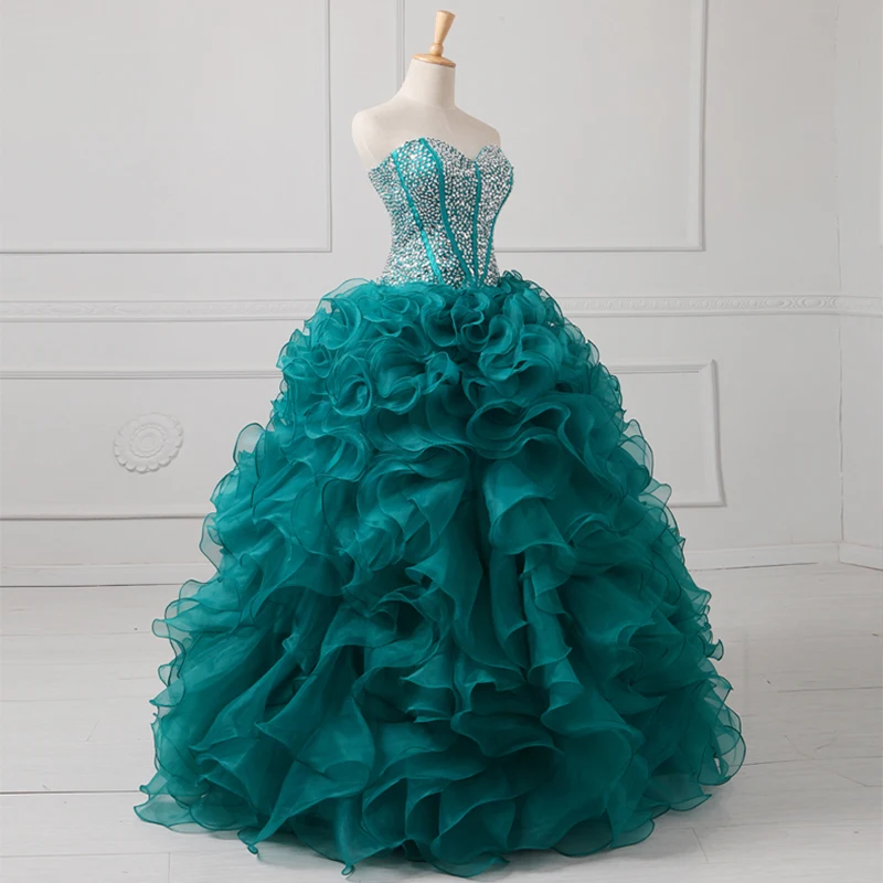 Quinceanera Dresses Beaded Sweetheart 2 in 1 Detachable Sweet 16 Dress Ball Gown Designer