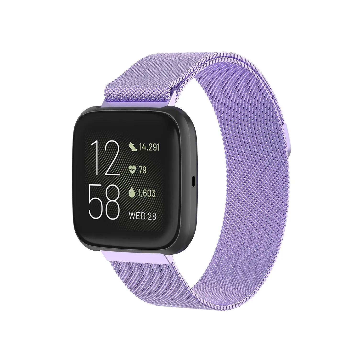 Подходит для Fitbit Versa2 Миланский ремешок Смарт магнитные металлические часы петля на запястье - Цвет: 5
