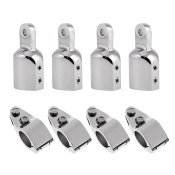 

8x 25MM Boat Bimini Top Eye End Cap Jaw Slide Fitting - Marine Grade 316 Stainless Steel