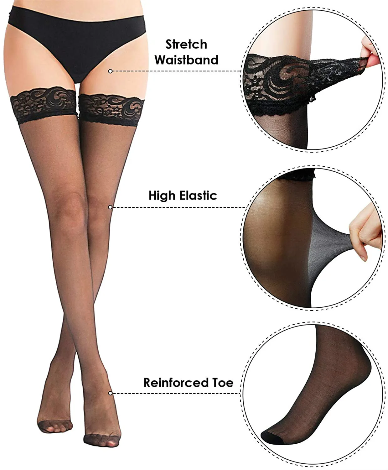 

Thin Stockings Women Sexy Lace Top Thigh High Stocking Shengrenmei Female Over Knee Hosiery Nightclubs Pantyhose Medias De Mujer