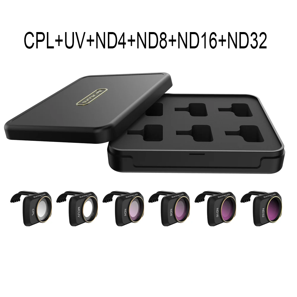 Фильтры для объективов для DJI Mavic Mini Drone Gimbal camera CPL UV ND4 ND8 ND16 ND32 Многослойные Фильтры комплект аксессуаров - Цвет: 6 in 1