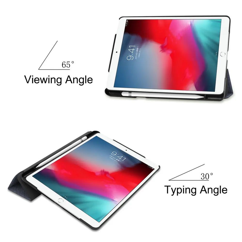 Для Coque iPad 10,2 Чехол iPad 7th Gen складной умный чехол Air 3 Pro 10,5 Чехол-книжка для планшета для iPad 7 чехол Funsa