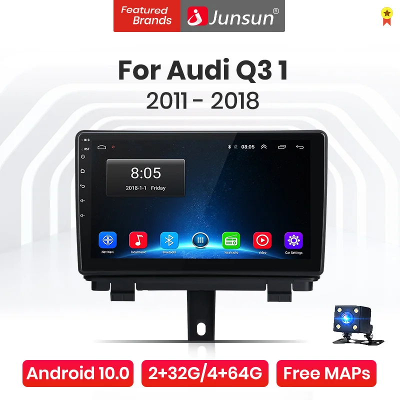 Автомагнитола Junsun V1 Pro мультимедийный проигрыватель на Android 10 0 4 Гб ОЗУ 64 ПЗУ с