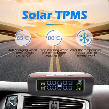 

Durable Monitor Solid Color Multi-function AN-06 Solar Car TPMS Auto Security Tire Pressure Monitor Tyre Temp Alarm System