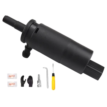 

Head Light Headlight Washer Pump Kit Fit for BMW E46 E90 X5 E60 E65 E66 X3 67128377430 Black