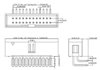 2.54mm Pitch DC3 Male Connector 6 8 10 12 14 16 18 20 24 26 30 34 40 50 Pin Right Angle Box Header IDC Socket 6
