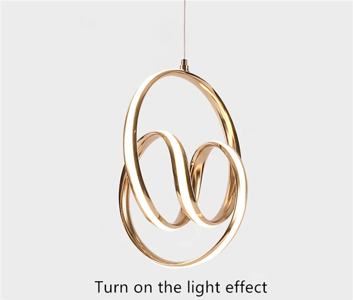 Modern Minimalist Led Pendant Lamp Art Spiral Design Restaurant Study Bar Counter Light Fixtures