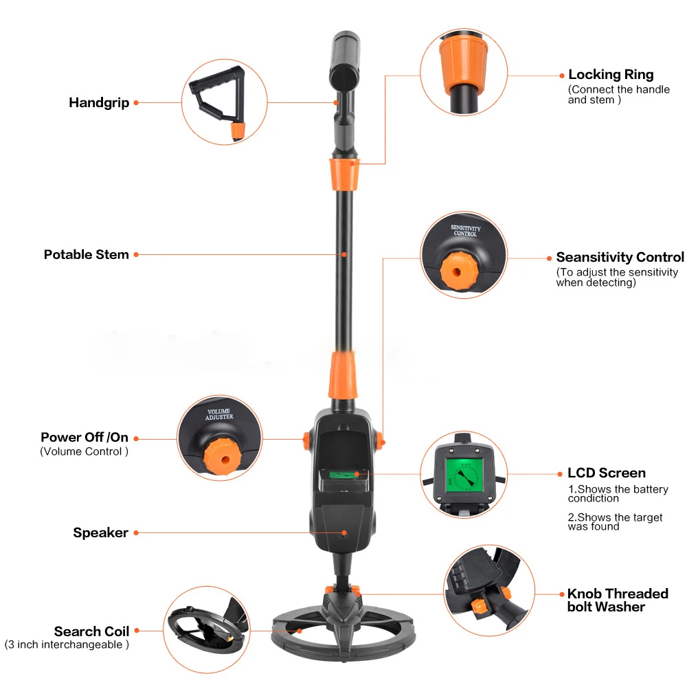 Goede Metal Detector Underground Gold Detectoren Kinderen Speelgoed Zoeken Munten Voor Kid MD1008A