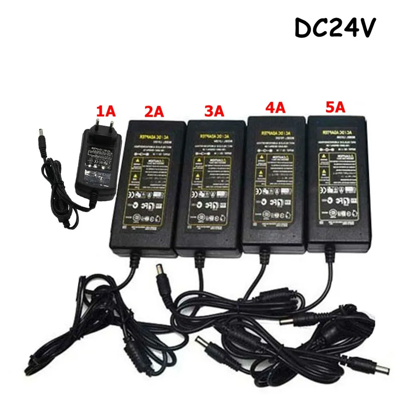 Адаптер питания DC 24 В 1A 2A 3A 4A 5A 6A вход AC100-240V выход DC24V светодиодные полосы освещения Трансформаторы ЕС США AU Великобритания разъем