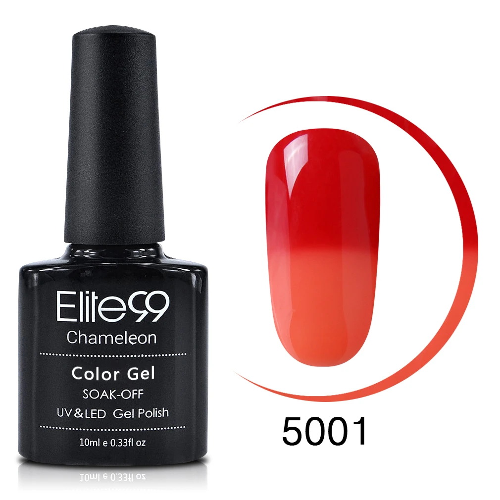 Elite99 10 мл термальный Цветной Гель-лак замочить от температуры гель для изменения цвета лака для ногтей Гибридный лак для гелей маникюр - Цвет: 5001